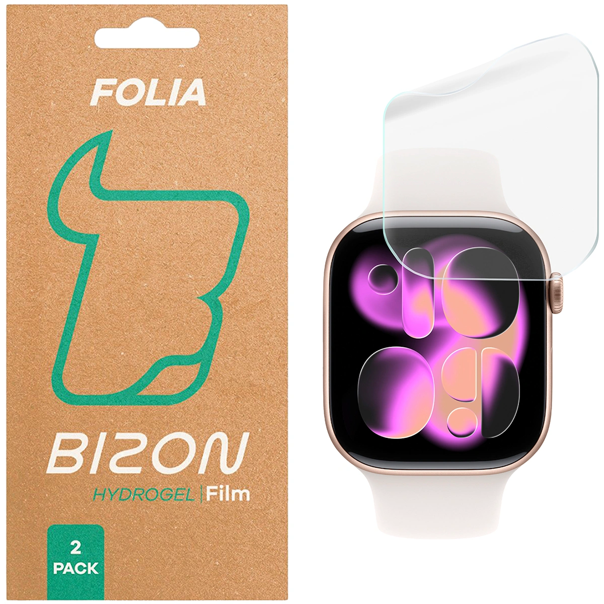 Folia hydrożelowa Bizon Watch Film Hydrogel Duo dla Apple Watch 11 / 10 (46mm)